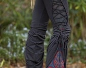 Stained Glass Teardrop Dance Pants - in Black