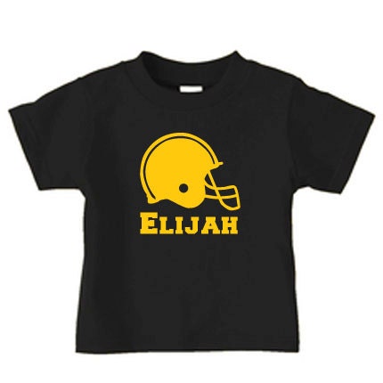 Personalized football helmet tshirt for boys by PricelessKids