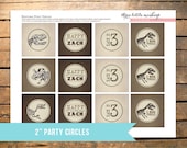 Personalized Fossil Hunter Party Circles - Cupcake Toppers, Gift Tags, Favor Tags and More Il_170x135