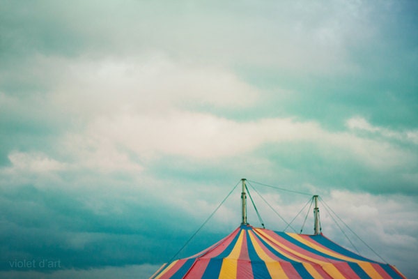 25% Off SALE At The Circus II. 24x36 Carnival Photograph. Large Wall Art fair, whimsical, green, yellow, mint, green, turquoise
