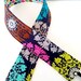 Designer Camera Strap...Double Sided Whimsicle of Colors...Great Gift Idea.