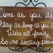 Rustic Brown and White Were all family No seating plan Wedding Sign