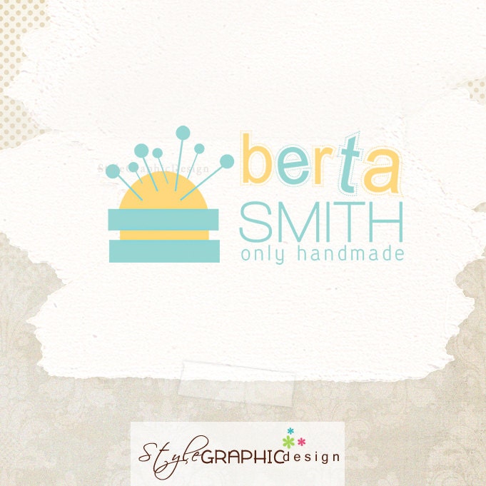 Sewing business logo premade design boutique logo brand and watermark - never resold