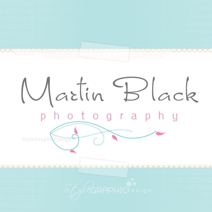 Premade photography logo elegant pre designed logo boutique branding and watermark