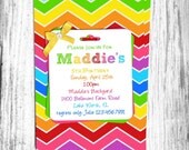 Bright Rainbow Birthday Invitation - Printable and Custom Invite