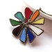 Stained glass pendant jewelry colorful dinamic statement necklace funky Big bang
