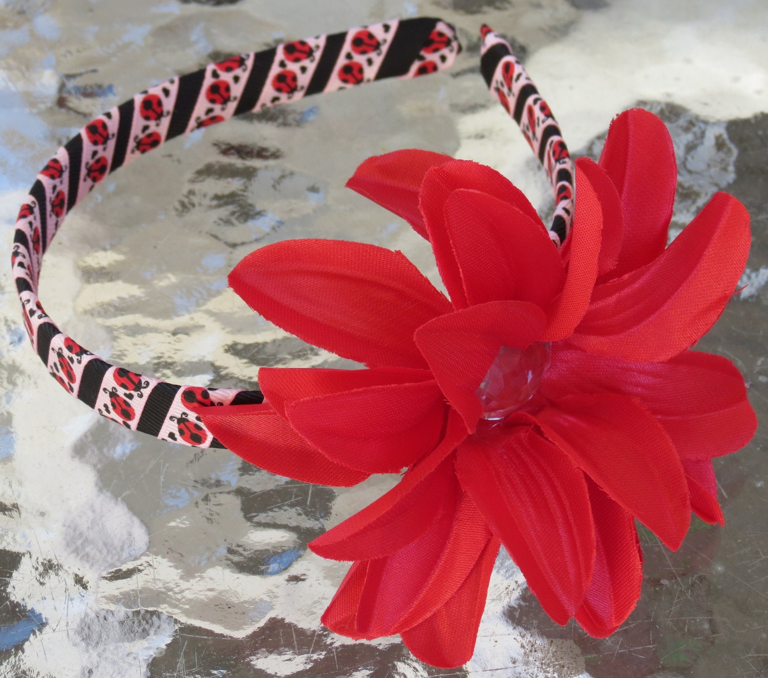 Flower Headband - Ladybug