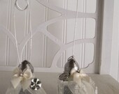 Shaker Photo Holder / Name Card Holder Set of 2 - Picture Holder - Salt Shaker - Vintage Chic - Flea Market Chic - Home Decor - Gift - SET C