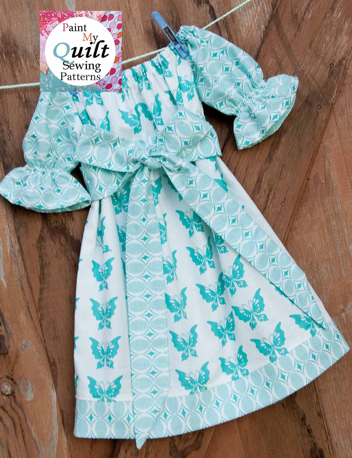 INSTANT DOWNLOAD Peasant Dress Girls Sewing Pattern PDF Pillow Case Dress Pattern sizes 6m through to 10 years "Aria Peasant Dress"