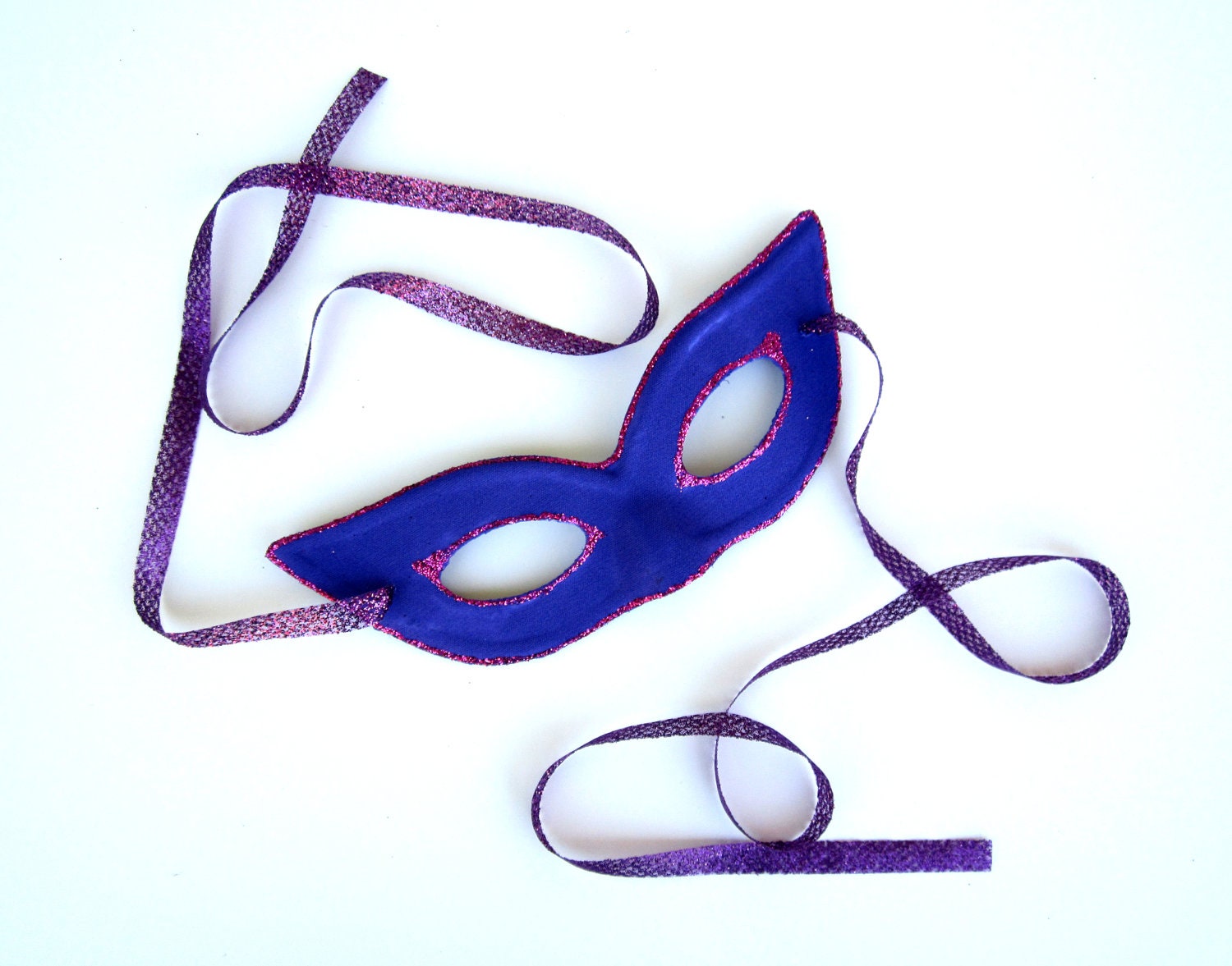 Cat Eye Mask Sexy Halloween Adult Costume Womens Cute Pretty Purple Female