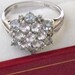 Vintage Morganite, Aquamarine, Diamond Snowflake Ring/14K White Gold