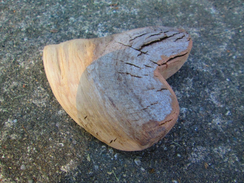 Knotted Driftwood Heart Shape Cut Out Original One of a Kind Wood Heart