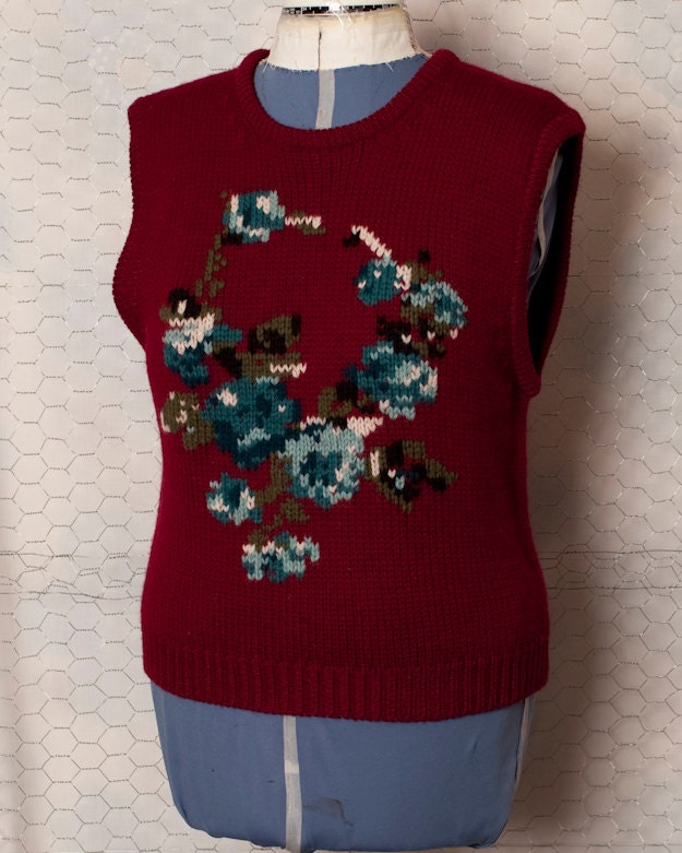 Fall Women's Sweater Vest - Maroon - J.G. Hook - M