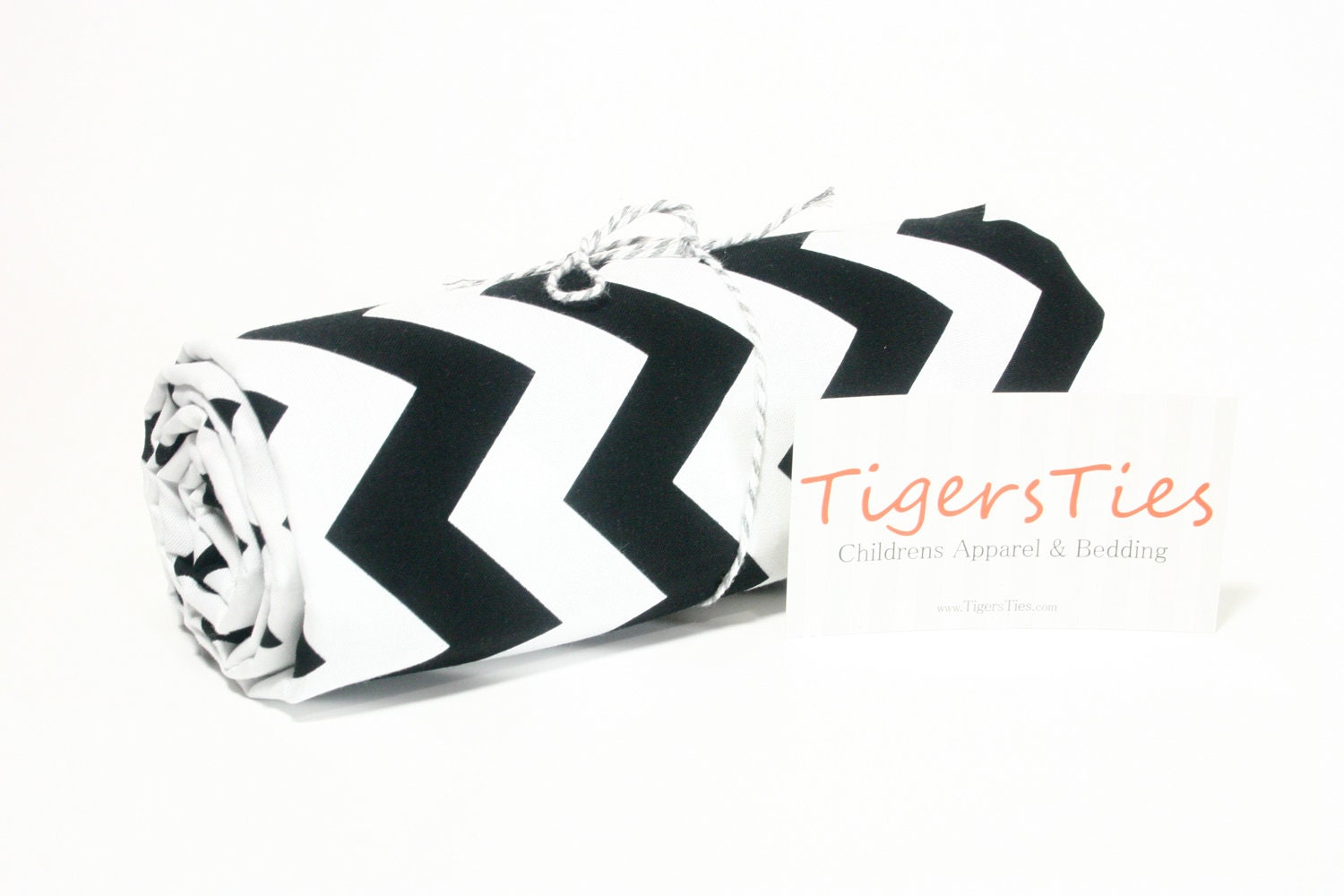 Black Chevron Crib Sheet - Fitted or Flat