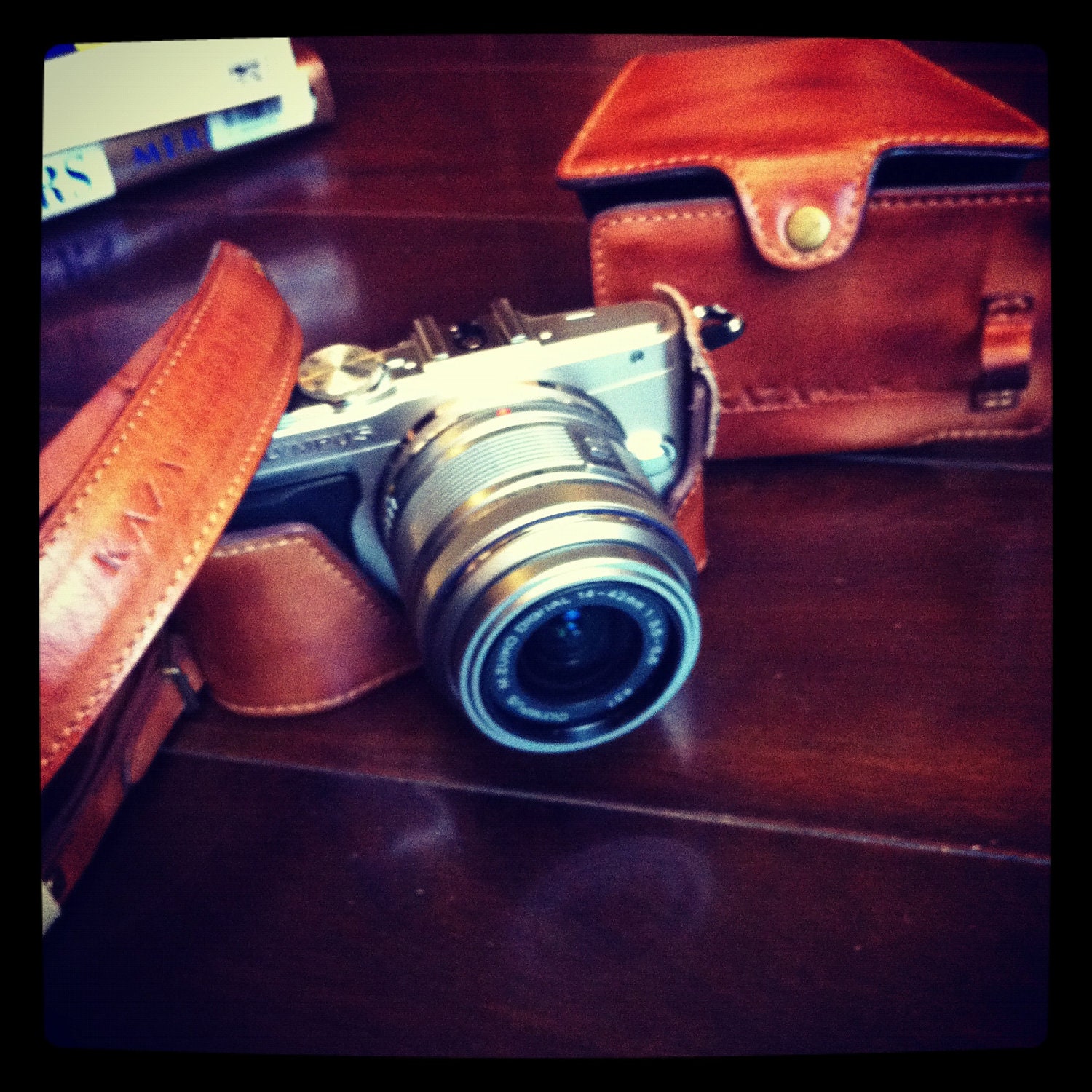 Olympus E-PL5 epl5 E-PM2 epm2 include vintage leather full case and strap by KAZA