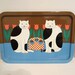 Vintage Tin Cat Tray