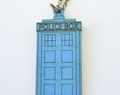 TARDIS Necklace Inspired by Doctor Who