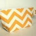 Small Wet Bag makeup Bag Waterproof lining in Yellow Chevron