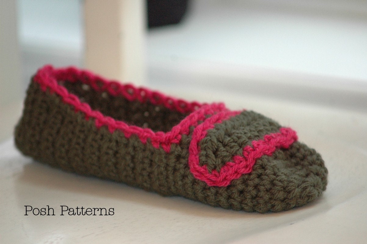 Crochet Slipper PATTERN - Easy Crochet Slippers Crochet Pattern - Instant Download PDF 234 - Teen Ladies Women
