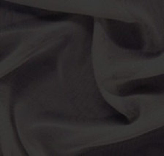 1 Yard Black Chiffon Fabric