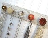 Hanging Jewelry Rack / Necklace Organizer in Rich Hues