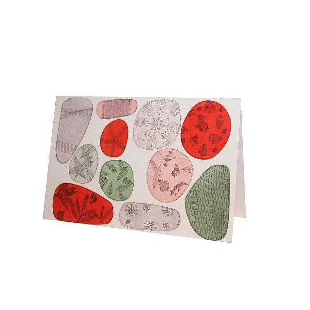 greeting card watercolour painting christmas anniversary birthday card for her for him white envelope included
