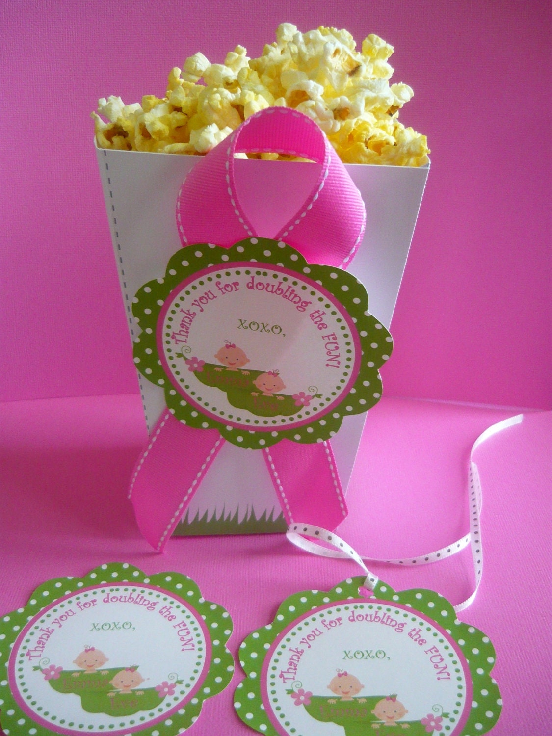 Party favor popcorn box, large size set of 12 Il_570xn