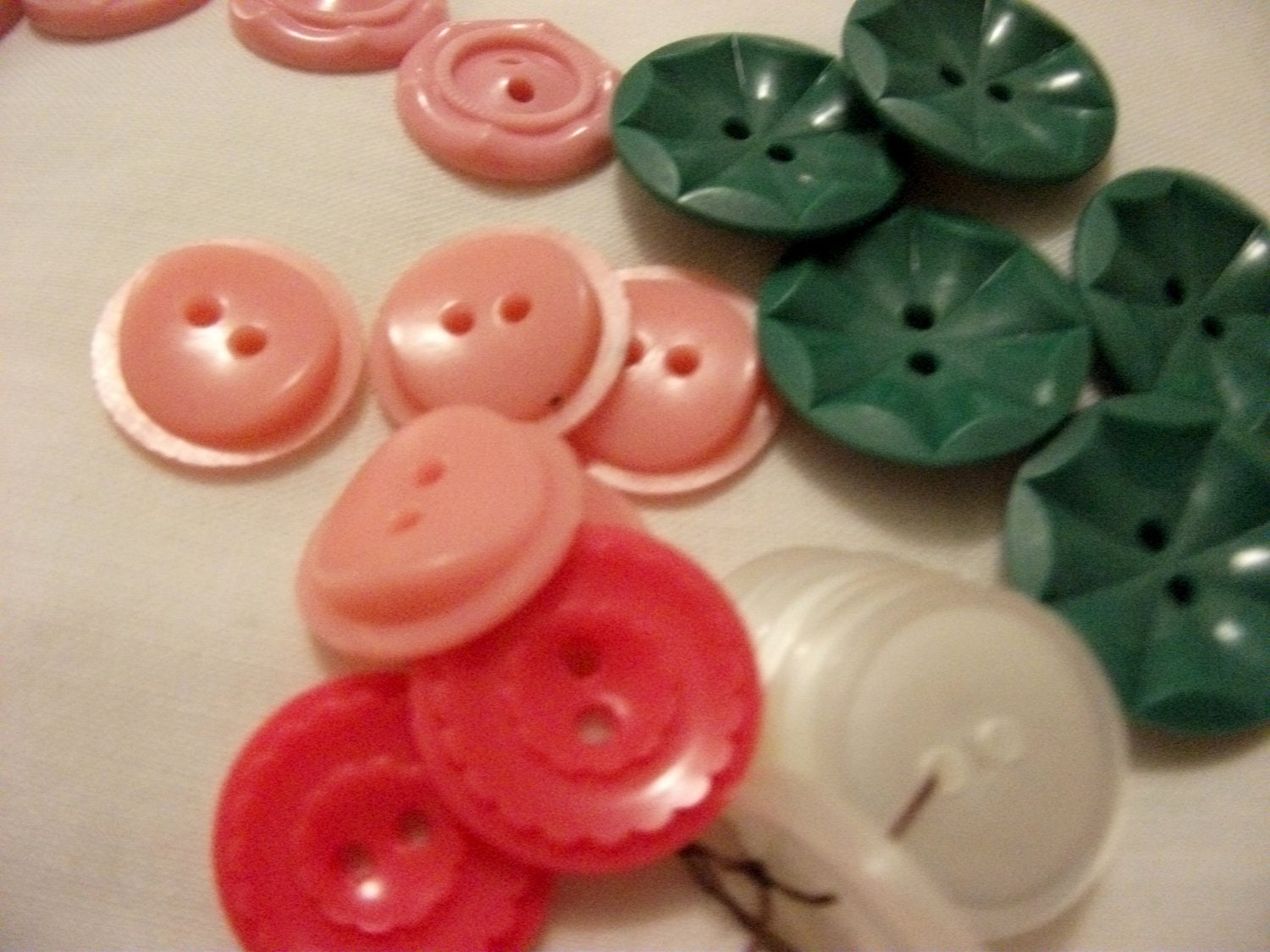 Vintage Lot Plastic Buttons Matched Sets of Different Styles All 50 for 4 USD