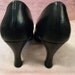 Vintage Ladies Navy Blue Leather Pumps with 2 1/2" Kitten Heel by Worthington Size 9 1/2 Wide Only 12 USD