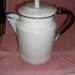 Vintage Enamelware 8 Cup Coffeepot 8 1/2" Tall Country Rustic Only 8 USD