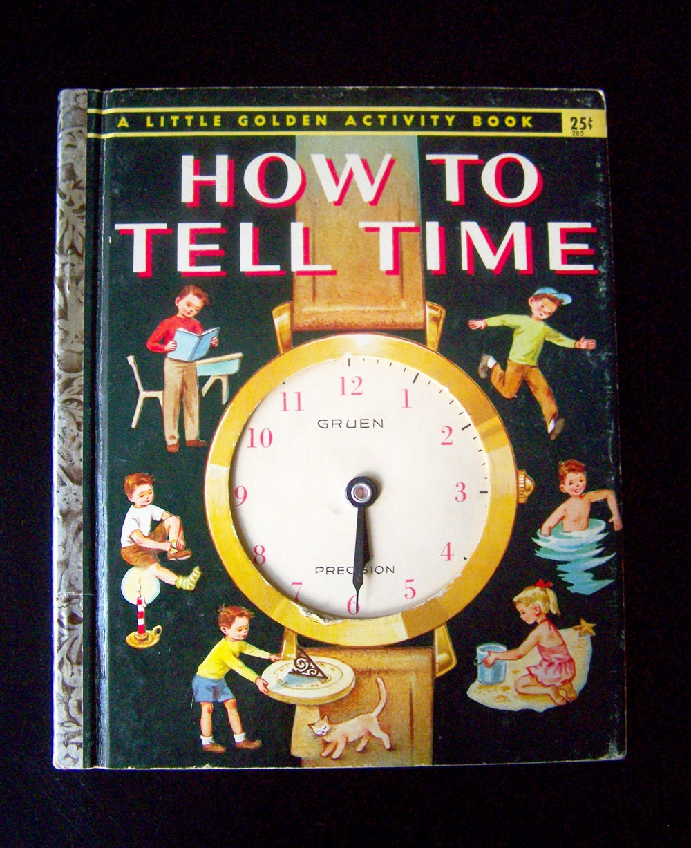Vintage Children's Book How to Tell Time by MoonkittensTimeline