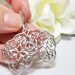 Large silver earrings - Sterling Silver - leverback ear wires - Filigrees - gift -