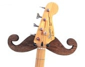GUITAR HANGER / MUSTACHE / Wood Burned