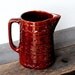 Old Stoneware Water Jug Pitcher Mirror Brown Crock, Vintage Farmhouse Kitchen Decor Utensil Holder