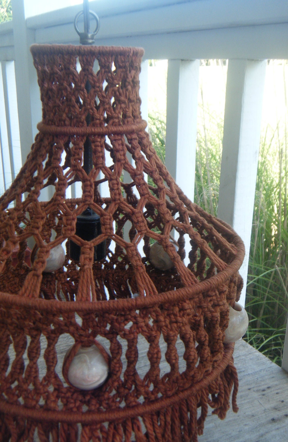 Macrame Hanging Light Hippie Retro Bohemian