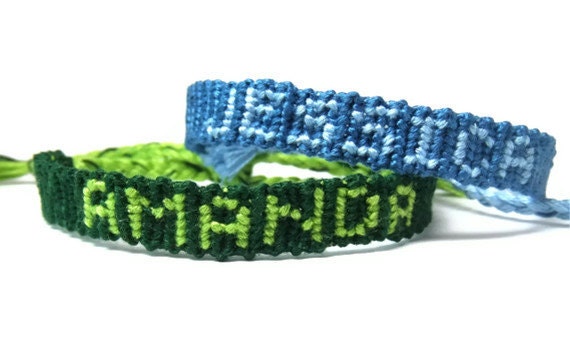 Custom Name Friendship Bracelet By Thegiantknot On Etsy 8705