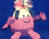Fuzz Drop Amigurumi - Purple, Pink, Yellow Teardrop Friend to Go Everywhere with you