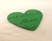 Personalized Confetti // Custom Confetti Paper Hearts // Green