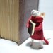 Little Reader Mouse - unique - needle felted ornament animal, felting dreams by johana molina
