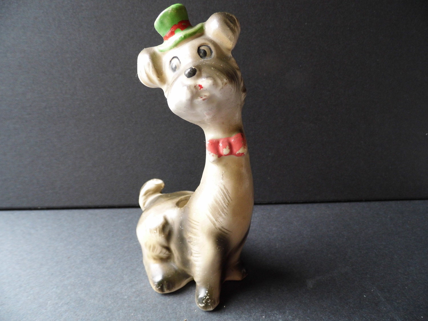 Puppy Dog Miniature Planter Knick Knack by AllVintageKnickKnack