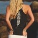 Feather Tank - Eco-friendly flowy tank top shirt in Eco-black
