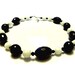 Black & White Glass Bead Necklace Choker Mad Men Necklace