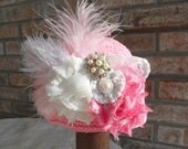 Strawberries and Cream Crochet Baby Hat