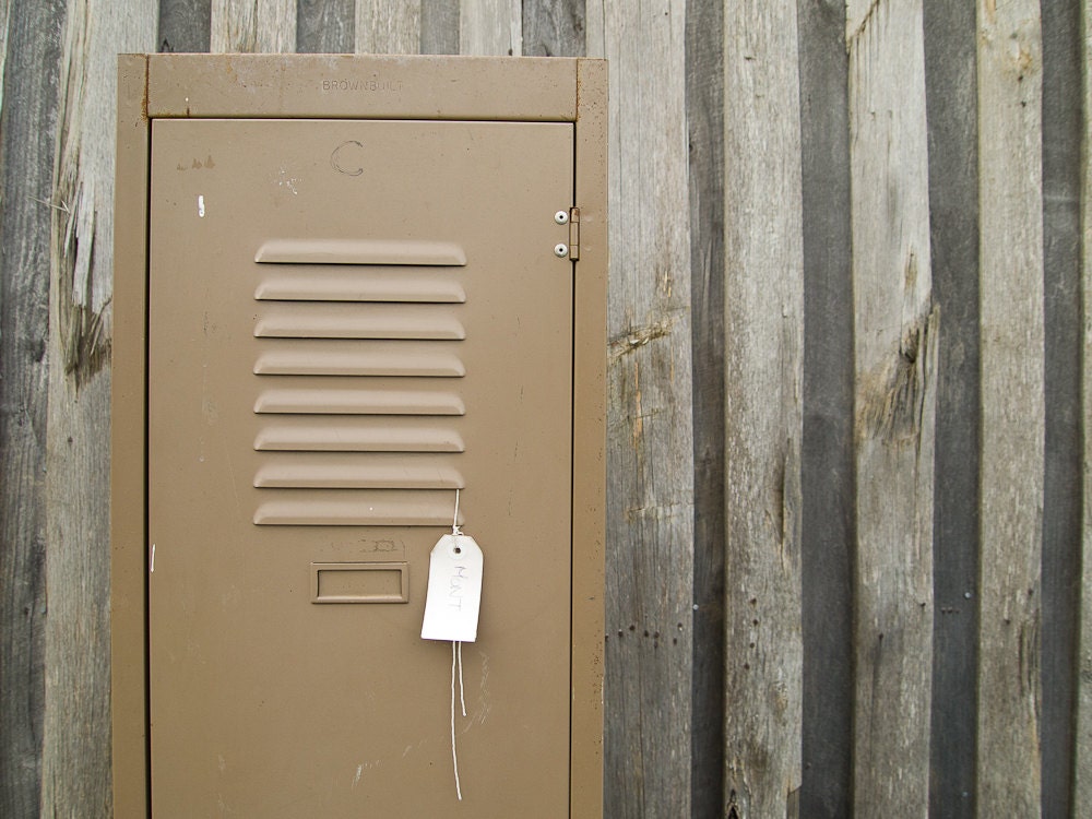 vintage industrial brownbuilt single door locker - epochco