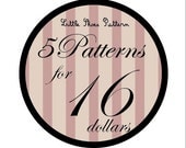 Great Deal - Buy 5 PDF Baby Shoes Pattens for 16 Dollars