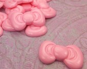 Pink Bow Flat Back Resin Cabochon (1 Piece)  Phone, Jewely and Scrapbooking Decoration, Appliques- KarPenaEnterprises