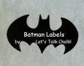 BATMAN 30 Chalkboard Vinyl Drink Labels 3" Label Cups Beer Mugs School Supplies Parties