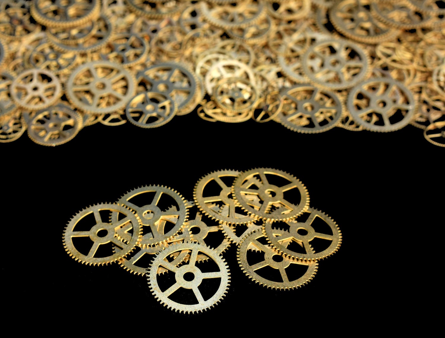 10x LARGE  1 Inch (25mm) Brass Gears
