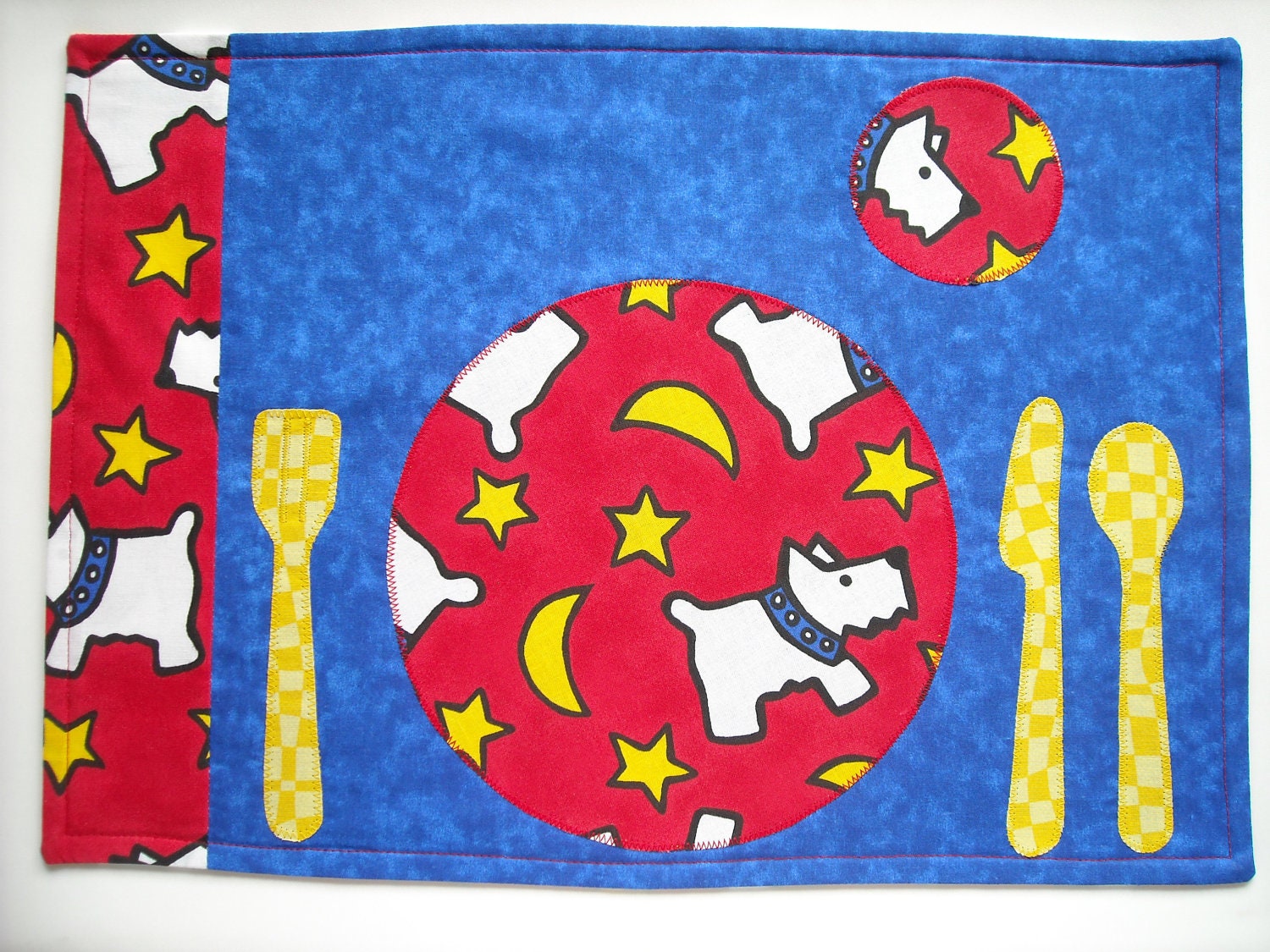 Montessori Cloth Placemat for Kids featuring appliqued by lilorfan