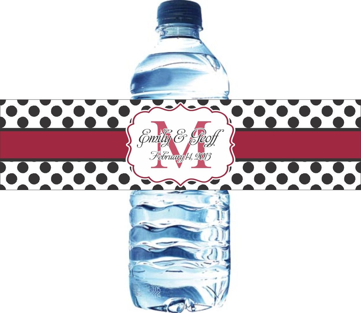 Wedding Stickers, Waterproof Water Bottle Labels - 100 Printed labels with your wedding colors Il_570xn